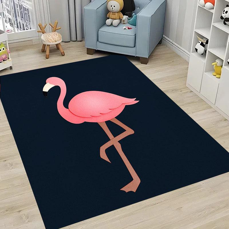 HD Printing Pink Flamingo Large Area Carpets for Home Living Room Kids Bedroom Sofa Doormat Kitchen Floor Rugs Anti-slip Decor