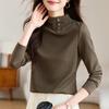 Полуводолазка для женщин весна-осень внутренний топ дизайн стиль новый фактурный вязаный свитер