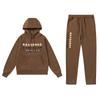 Unisex Hooded Sweatshirt Set With Embroidered Eagle Design Loose Fit Hip Hop Streetwear Men Women Winter