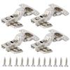 4Sets Hinges for Cabinet Kitchen W/Damping Buffer Door Bisagra Cold Rolled Steel HardwareBent Arm