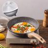 Carote Flat-Bottom Pan, Steak Griddle, Non-Stick Pan, Household Titanium Pan, Small Frying Egg Pan for Induction Cooker, 26cm without Lid, Black
