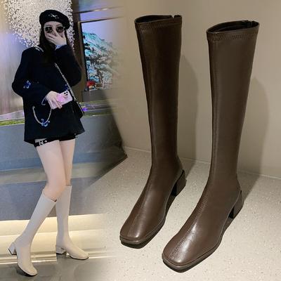Высокие сапоги женские британские сапоги Naked Boots Slim 2024 Новые модные универсальные сапоги длиной до колена