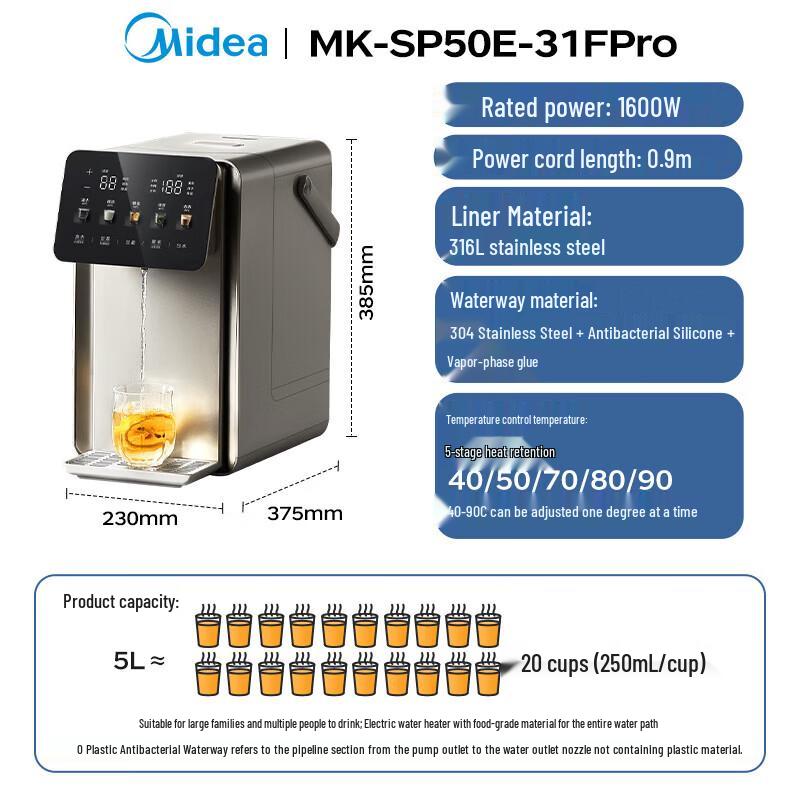 Midea Little Magic Cube Pro Electric Water Dispenser CN plug (adapter included)