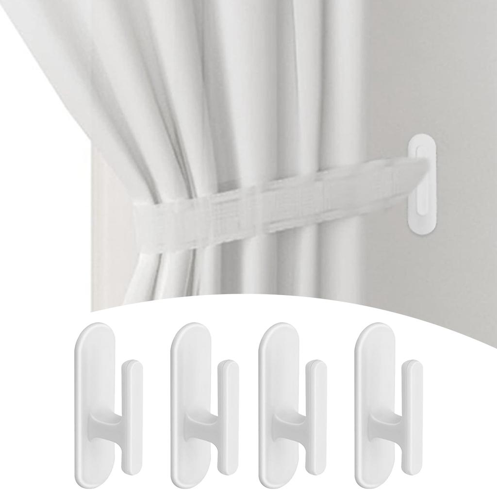 4Pcs Blind Cord Holder Safety Blind Cord Hooks Adhesive Window Blind String Wrap Cleat Winder for Home and Office Use