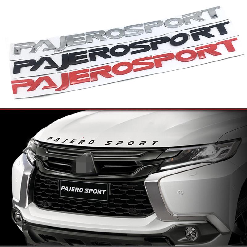cwxbfp1 Front Hood Logo Emblem Badge Decal Sticker Nameplate For Mitsubishi Pajero Montero Sport Suv Pajerosport
