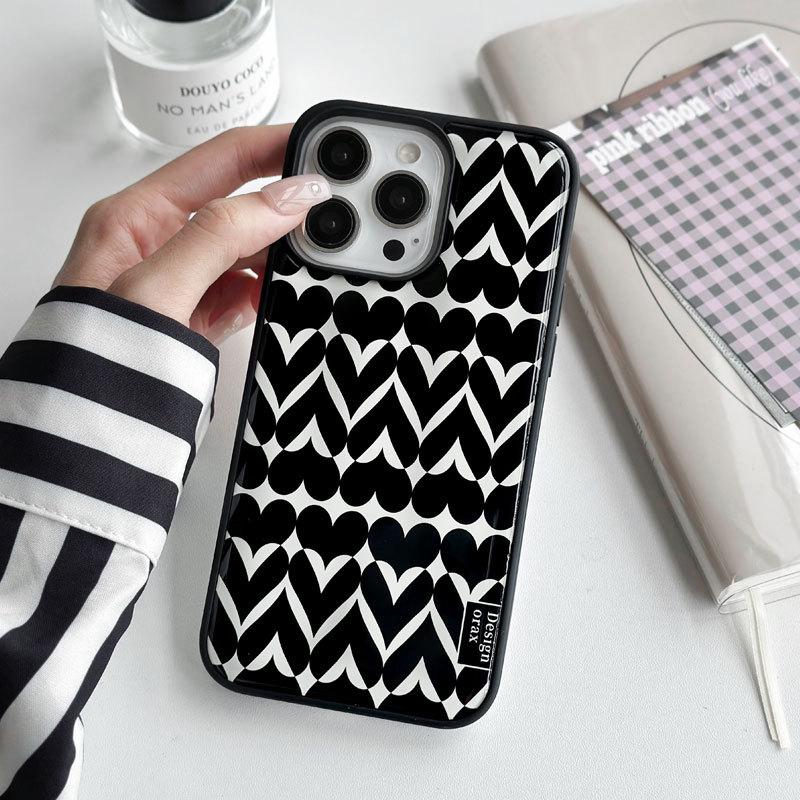 Чехол для телефона из смолы с защитой от падений Арт-дизайн Подходит для HUAWEI mate60pro Черно-белый Поп-узор