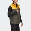 Adidas Down Vests Men's Deep Earthy Brown Stand Collar Moderate Other FS0034