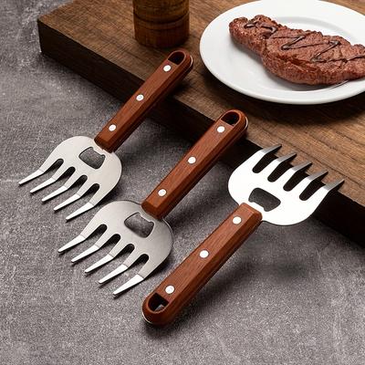 1 шт. Вилка для мяса «Медвежья лапа» из нержавеющей стали, вилка для барбекю с длинной ручкой, многофункциональный инструмент для разрывания мяса, безопасный для пищевых продуктов, для барбекю и приготовления на открытом воздухе