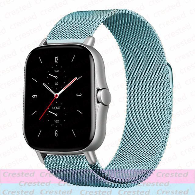 20 мм/22 мм Миланская петля Ремешок Для Amazfit GTS/4/2/2e/3/GTS2 Mini/GTR 47/GTR2/4/3/Pro Браслет для часов ремешок Amazfit bip 6 5 ремешки