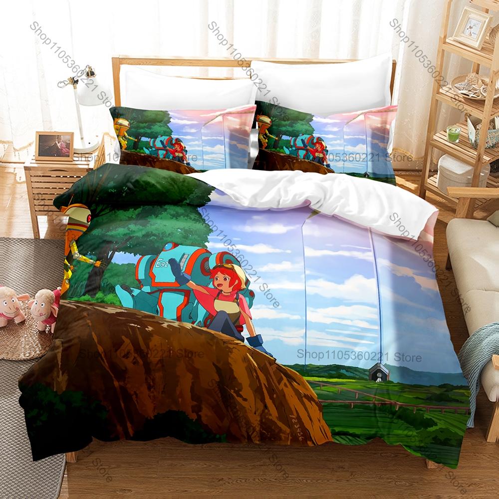 New Eden E92 Maintenance Robot A37 Scout Robot Post-Apocalyptic Pastoral Farm HD Print Bedding Set Duvet Cover + 2 Pillowcases