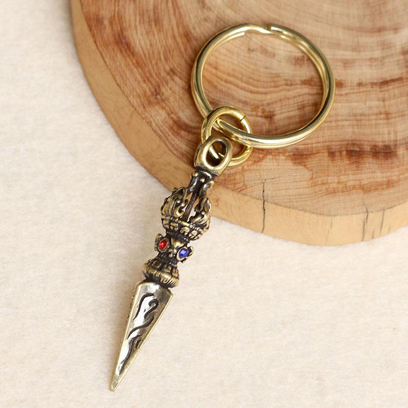 Кулон ручной работы Религиозный пестик Молитвенные подвески Буддийский ваджрный пестик Медь