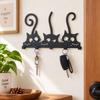 Cute Kitty Shape Wall Key Holder Wall Mounted Key Hook Decorative Key Holder  Entryway Organizer