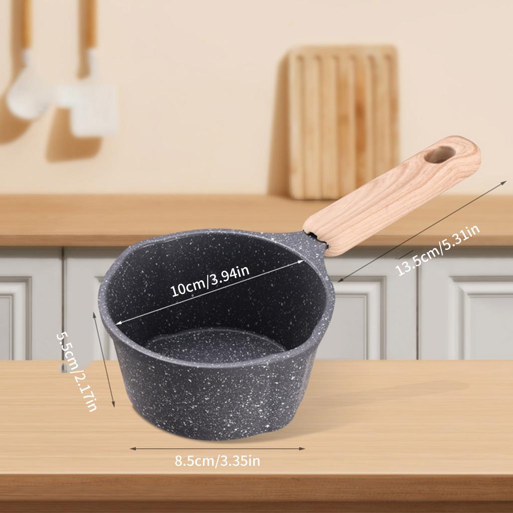 Кастрюля для брызг масла Кастрюли с каменным покрытием Антипригарный алюминиевый материал Маленькая молочная кастрюля Кастрюля для горячего масла Подходит для стекания масла