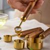 Набор кофейных ложек из нержавеющей стали с ручкой из палисандра, мерная ложка для выпечки, сухого молока, специй, кухонный инструмент