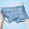 Мужские трусы-боксеры средней посадки с эластичным поясом, дышащие сетчатые шорты, однотонные летние охлаждающие трусы из ледяного шелка