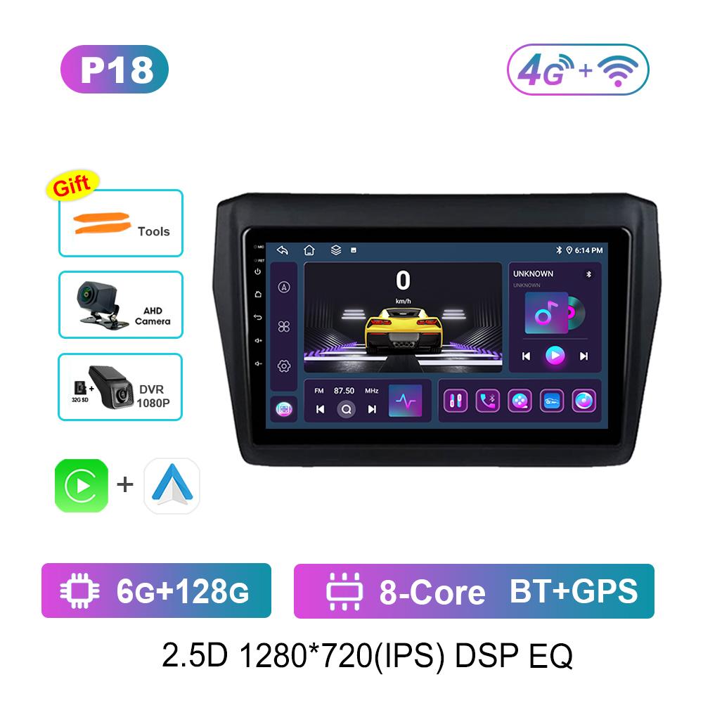 Android Car Radio Multimedia Video Player для Suzuki Swift 2017 2018 - 2019 GPS-навигация Bluetooth 4G WiFi GPS-навигация