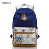 SUNBORLS New Foreign Trade Canvas Backpack Female Printed Embroidered Bag Backpack Casual High School Student Schoolbag Processing