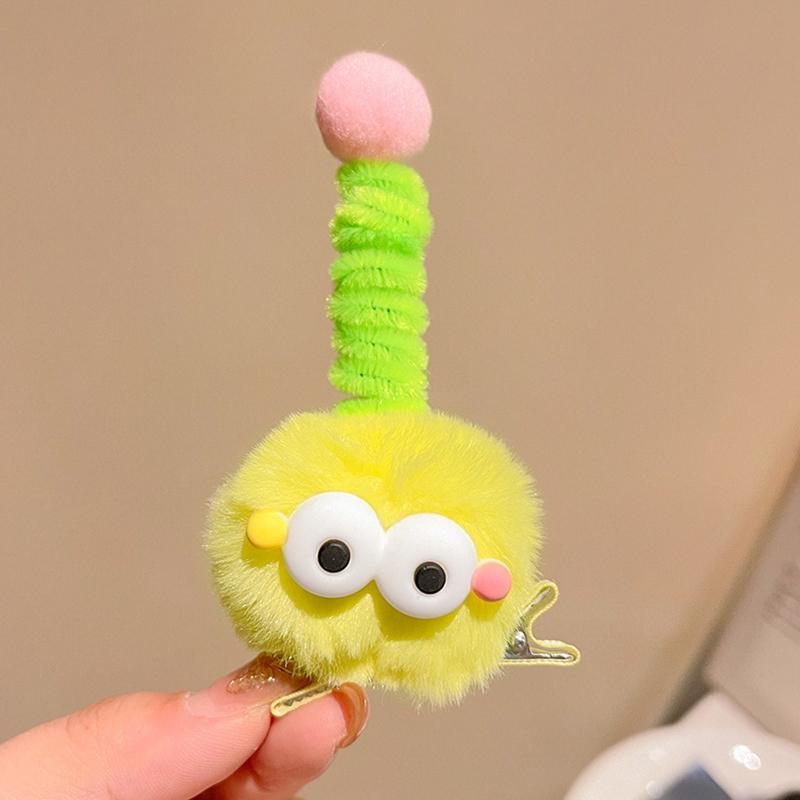 Милые мягкие украшения для волос для девочек, осенние и зимние заколки для волос, пушистые заколки-утконосы, головные уборы, милые открытки для волос, причудливые