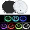 AABGR1 2PC LED Illuminated Car Water Cup Coaster for Mercedes Benz AMG C260 W204 W205 W211 W212 Auto Interior Atmosphere Light Coaster