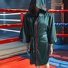 Adults Hooded Boxing Men Women Boxer Robe Breathable Knee Length Sanda Fighting Wrestle Martial