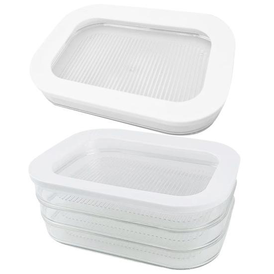Контейнер для мяса для холодильника, бекон, обед, мясные складные коробки для хранения продуктов с крышкой, контейнеры для приготовления пищи без бисфенола А