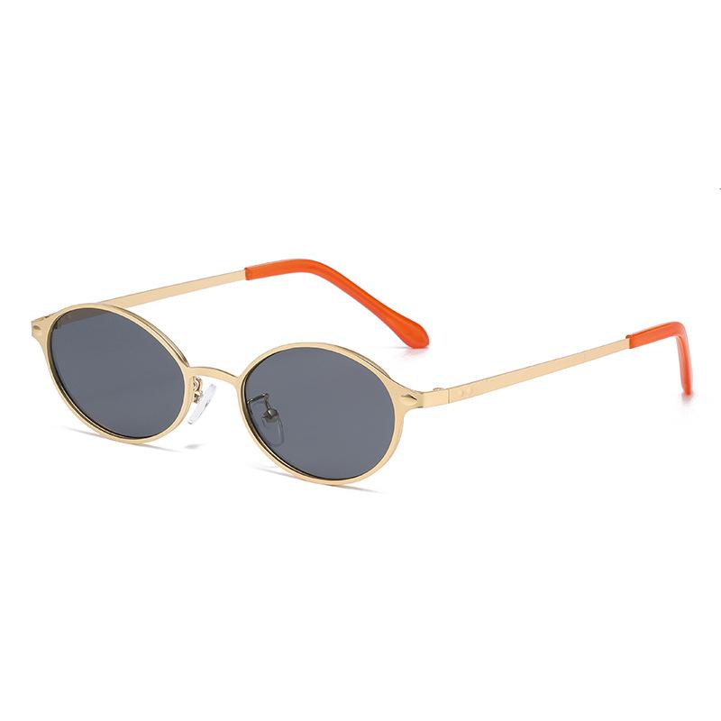New Oval Metal Eyeglass Frame, Uv-protective Sunglasses, For Both Men And Women2555