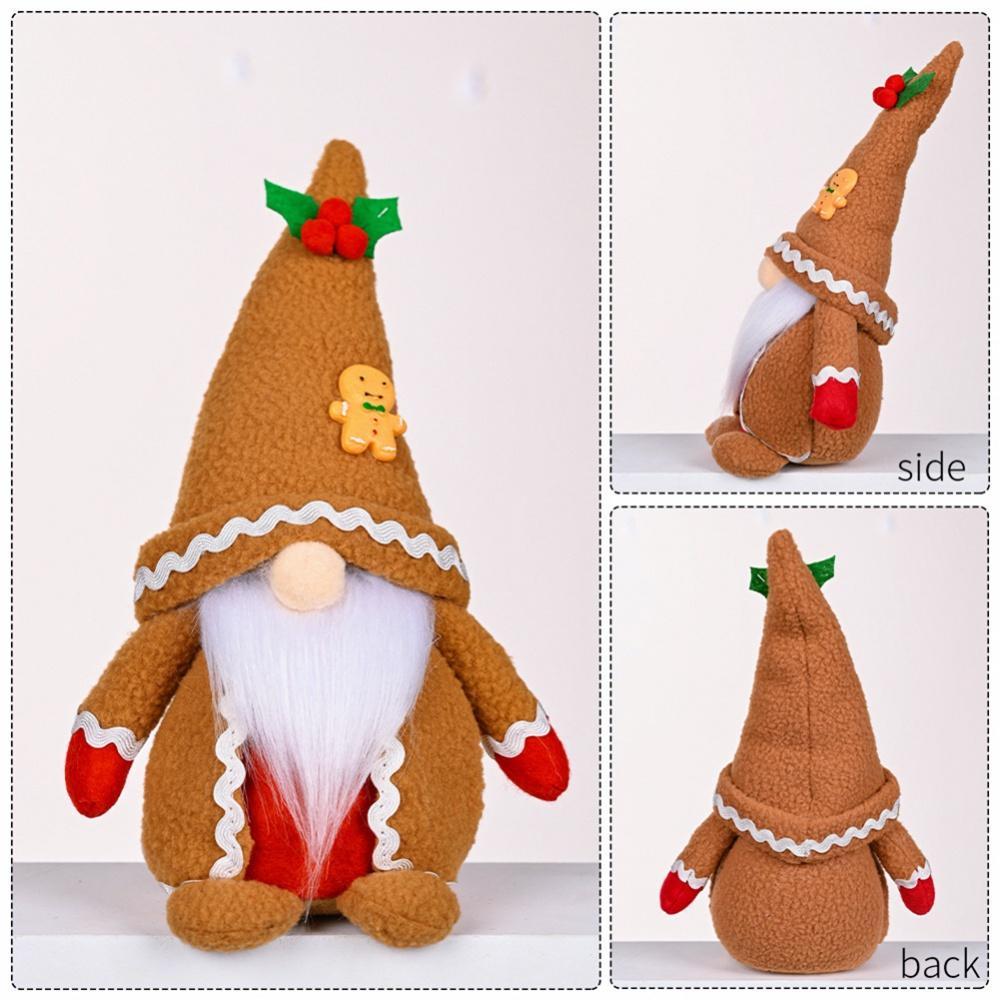 Gingerbread Man Christmas Gnome Decoration Swedish Face Figurines