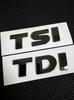 1 шт. Стикер TDI TSI с глянцевым черным покрытием ABS для автомобиля, задняя наклейка для VW Touareg, аксессуары для автомобиля