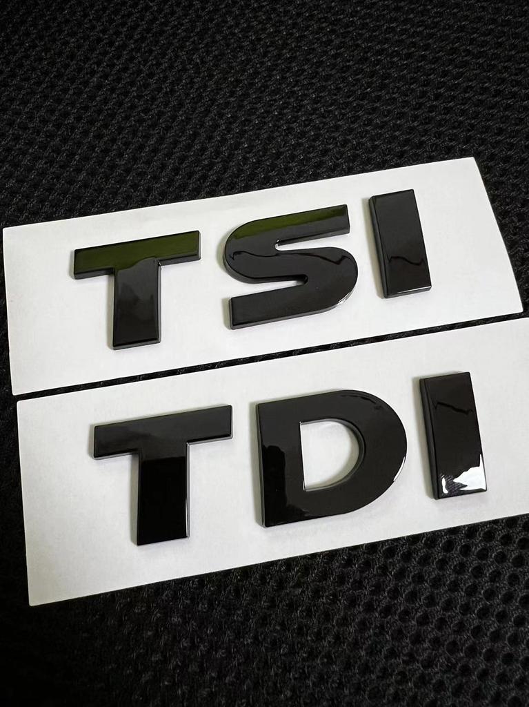 1 шт. Стикер TDI TSI с глянцевым черным покрытием ABS для автомобиля, задняя наклейка для VW Touareg, аксессуары для автомобиля