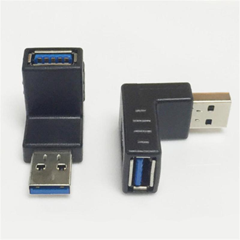 USB-адаптер с левым изгибом, штекер-гнездо 3.0, угловой, для передачи данных, 90°, гнездо-штекер, кабель A-градус к компьютеру H J5O8