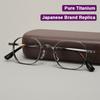 Роскошные ультралегкие очки из чистого титана в оправе из полигона, модные ретро-очки для мужчин и женщин, японские и корейские очки с широкими полями