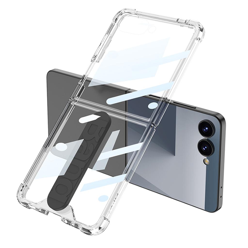 Чехол для мобильного телефона Samsung ZFlip7, складной экран, гальваническое покрытие, Phantom, полностью закрывающий, силиконовый браслет-оболочка, пленка, защитный чехол, жесткий чехол