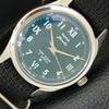 USED HAND-WINDING HMT JANATA INDIAN MENS GREEN COLOR DIAL WATCH A432126-2 R110-a432126