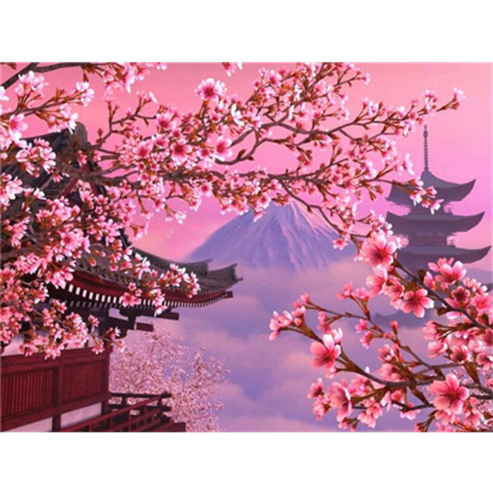 3D алмазная живопись Пейзаж Вышивка крестом DIY Алмазная вышивка вишни картина со стразами украшение дома