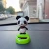 Автомобильное украшение на солнечной батарее, панда на приборную панель, кивающая игрушка, украшение салона автомобиля с качающейся головой, милый аксессуар для приборной панели автомобиля, забавный подарок для автомобиля