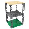 INIBUD Classic Совместимая базовая пластина 16x16 мм с набором из 3 досок и 8 стоек-блоков, двусторонняя, стойки,