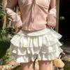 Kawaii Lolita Skirt Shorts Women Summer Ruffle Patchwork Layered High Waist Cute Balletcore Mini Skirt Tutu Petticoat