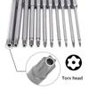 11 PCS  Torx Security Bit Set S2 Steel Magnetic Security Screwdriver Set 50/100mm Star Screwdriver Set for Shark Vacuum T6-T40