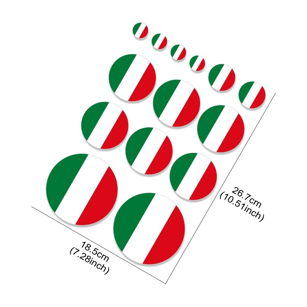 Car Stickers Italian Flag Creative Square Circular Flag Series Stickers Auto Body Windows Car Styling Car Decoration Accessories
