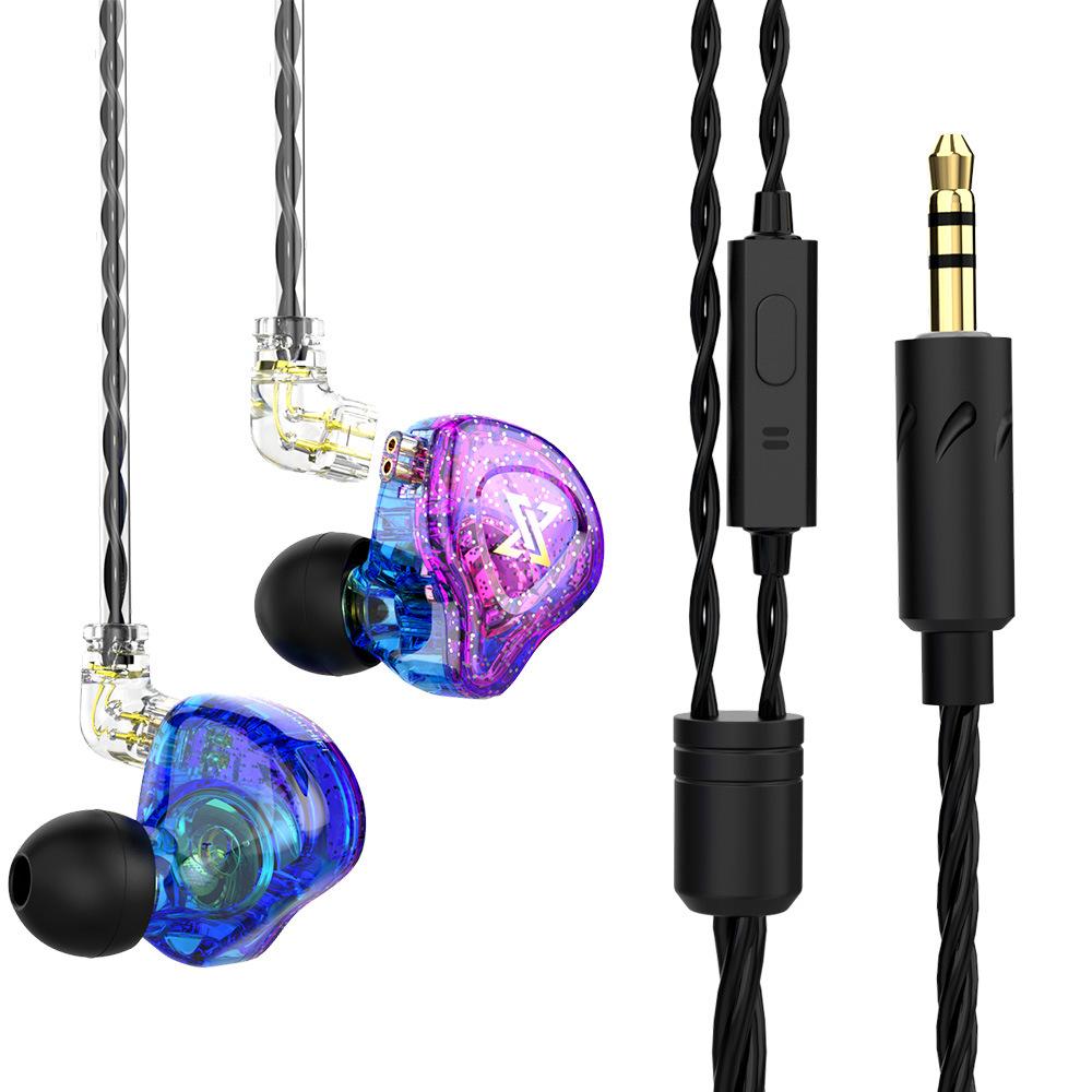 QKZ AK6 MAX Наушники с подвижными наушниками HIFI Качество звука Проводные наушники с тяжелой проводкой