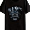 Винтажная футболка с принтом рок-группы - IN FLAMES и узор D20, черная, с коротким рукавом, с круглым вырезом, топ для мужчин и женщин, летний, повседневный, спортивный