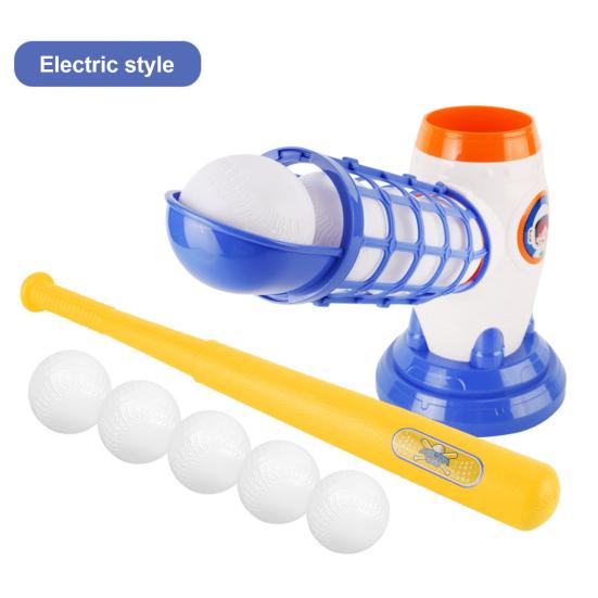 Kids Baseball Pitching Machine Independent Training Simple Operation Auto Release Battery Powered Baseball