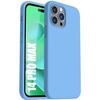 Protective Case - E.F.CONNECTION - for iPhone 14 Pro Max - Flexible - TPU Silicone - Matte Blue