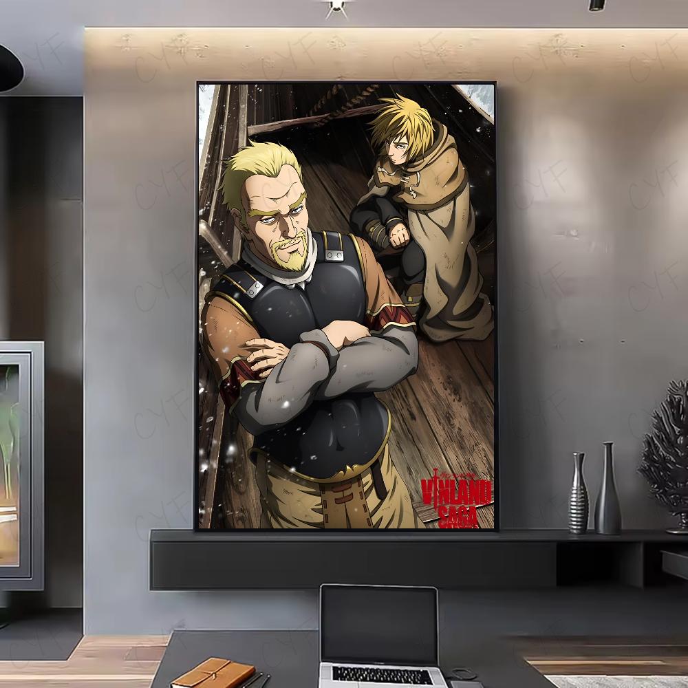 Vinland Saga Аниме Манга Плакат HD Искусство Наклейка Стена Водонепроницаемый Дом Гостиная Спальня Бар Эстетическое Украшение