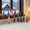 4/8PCS 10CM Christmas Tree Glitter Powder Colorful Mini Christmas Tree Christmas Table Decorations Cedar Decorations Home Decor