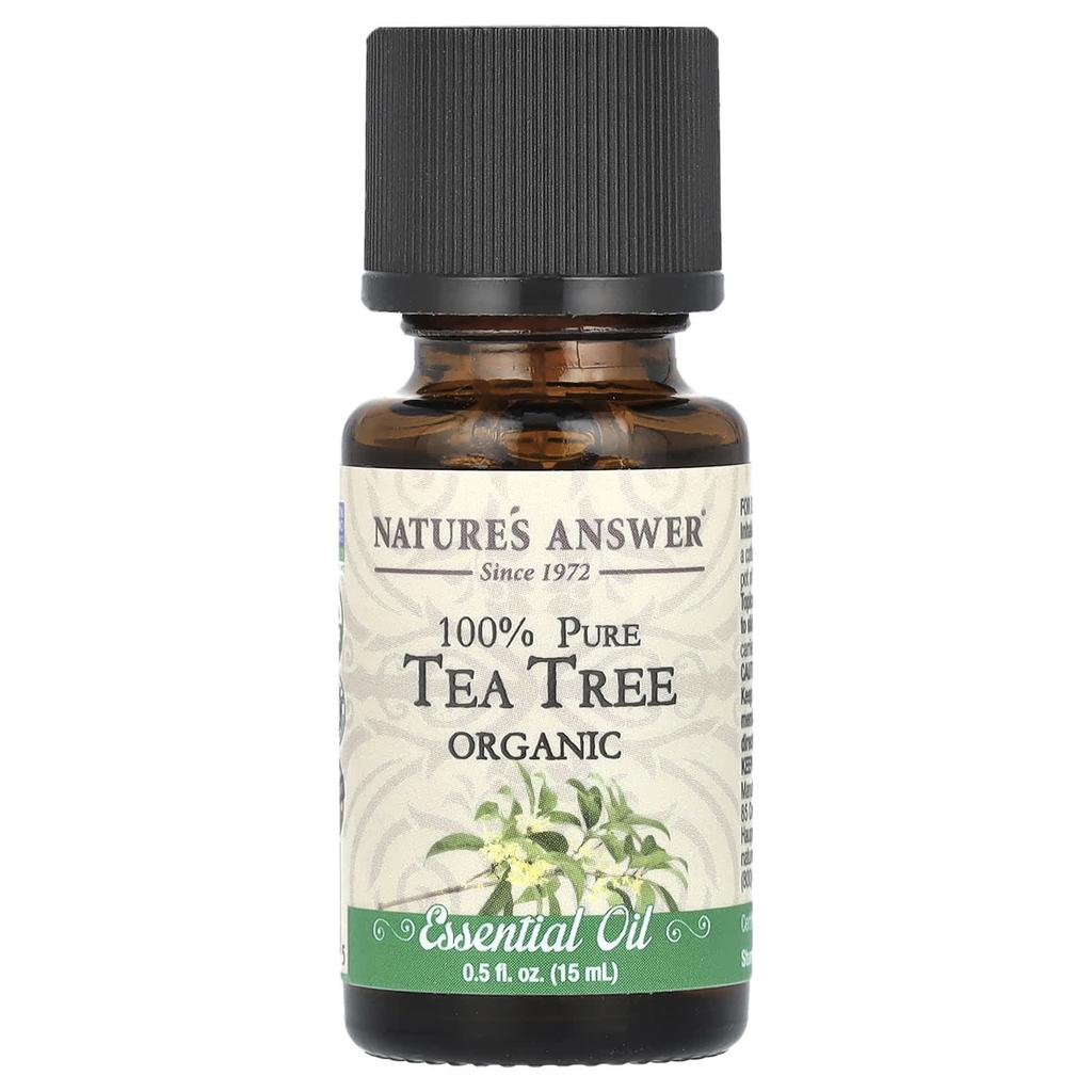 Nature's Answer 100% Pure Organic Essential Oil, Tea Tree, 15 Ml (0.5 Fl Oz)
