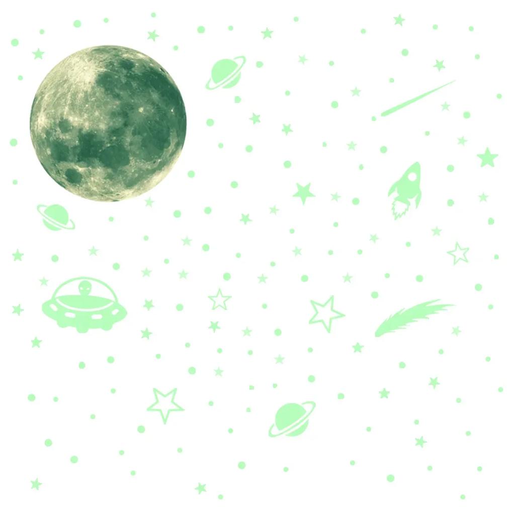 Светящиеся в темноте звезды и планеты для украшения потолка, декора стен детской комнаты, светящиеся наклейки, наклейки для детской спальни