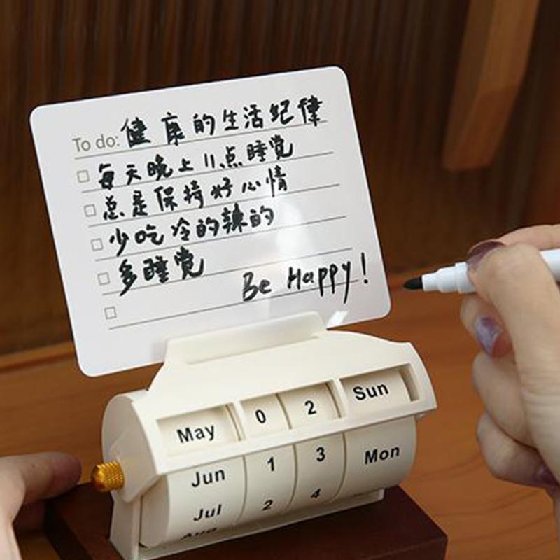 Вращающийся вечный календарь, настольные украшения, карточка-напоминание об обратном отсчете, календарь на 2025 год, мини-вращающийся настольный календарь, годовой календарь