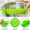 1Pc Silicone Clip On Strainer for Pasta Meat Vegetables Fruit, - Fit All Pots and Bowls