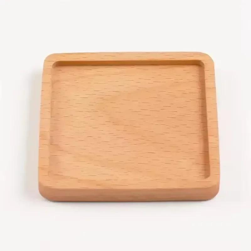 1PCS Wood Placemats Coasters Tea Coffee Cup Pad Decor Durable Heat Resistant Square Round Drink Mat Bowl Teapot Holder 88cm
